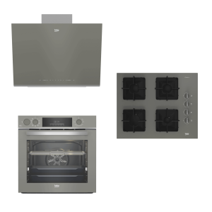 BEKO BUHAR DESTEKLİ FİTFRY GRİ ANKASTRE SETİ