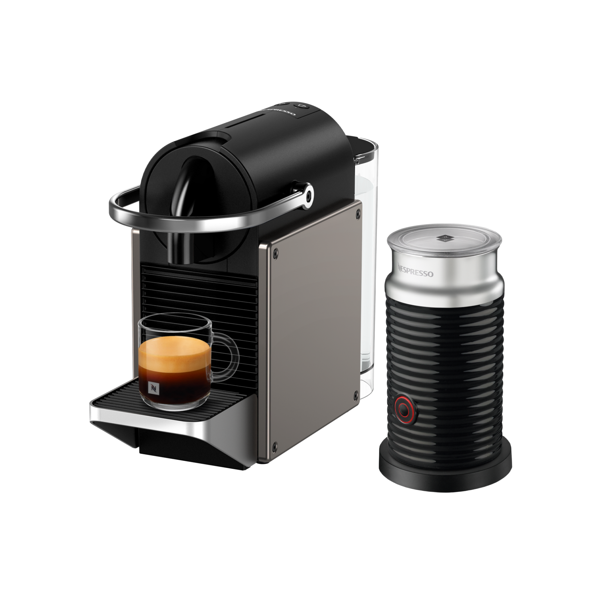 Nespresso Pixie Titan ve  Aeroccino 3 Espresso Makinesi